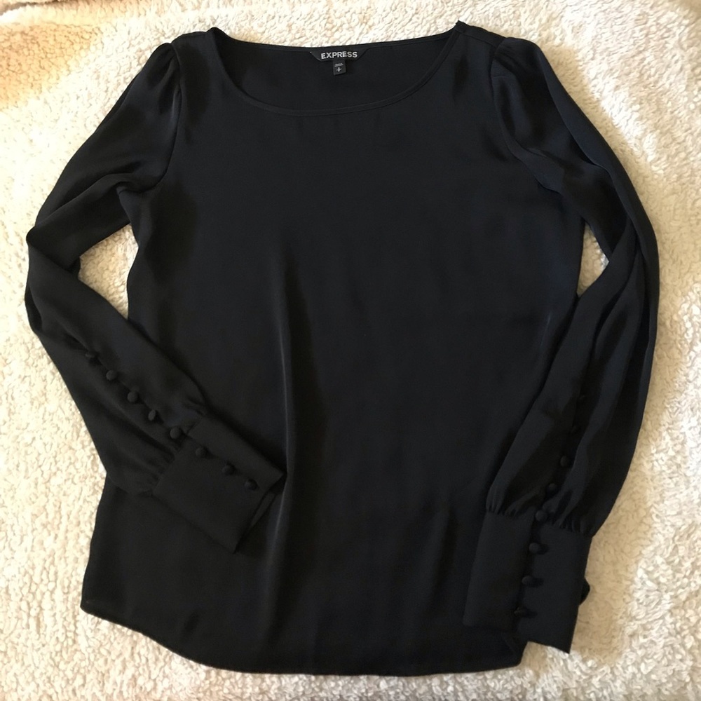 Express black long sleeve blouse